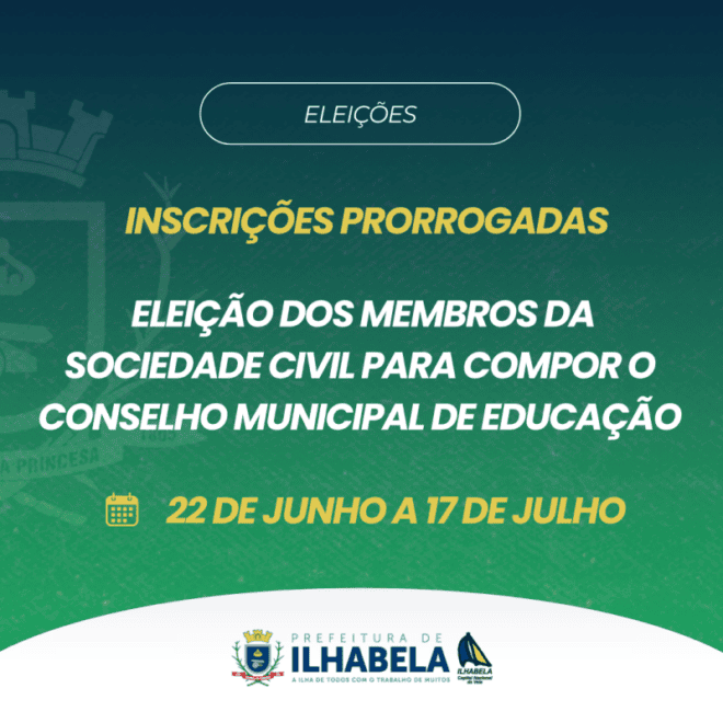Prazo para Inscrições na Eleição do Conselho Municipal de Ed...