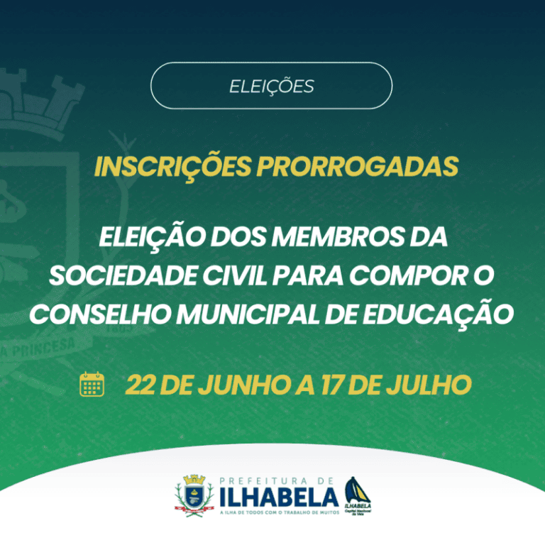 Prazo para Inscrições na Eleição do Conselho Municipal de Ed...